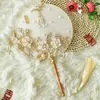 Bruiloft Bloemen HIMSTORY Retro Chinese Zijde Fan Borduren Dans Fans Bruidsboeket Gunsten En Geschenken Styl