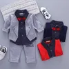 Set di abbigliamento Moda Autunno Neonati maschi Vestiti Set Tuta sportiva Bambini Bambini Denim Per 1 3 4 Anno 230331