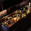 Snaren 7.3FT 48 LED Verlichte Berkenkrans Wijnstokken Fairy Light Boom Kerst Bruiloft Takken Voor Thuis Muur Decor