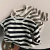 T-Shirts Frühling Herbst Kinder Freizeithemd Lose Kinder Gestreifte Hemden Baumwolle ee Jungen Mädchen Langarm ops Babykleidung 230331