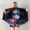 Ubranie etniczne Kimono Kobiety japońskie haori yukata samuraj letnie plażowe kardigan koszulka bluzka cosplay 230331