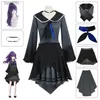 Anime-kostuums ANIMECC Asahina Mafuyu Cosplay Come Pruik Anime Project Sekai Kleurrijk podium Cosplay Halloween Party-outfits voor vrouwen GirlsL231101