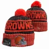 Cleveland Beanie Beanies SOX LA NY équipe de baseball nord-américaine Patch latéral hiver laine Sport tricot chapeau Pom crâne casquettes A5