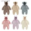 Jumpsuits 0-2Y Pasgeboren Baby Rompertjes Lente Herfst Warme Fleece Baby Jongens Kostuum Baby Meisjes Kleding Animal Overall Baby Uitloper JumpsuitsL231101