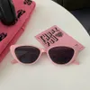 Lunettes de soleil Frames Pink Femmes Cat Eye rétro Sun Prime Sun Sun Protection Protection Fashion Eyewear Luxury Brand Design UV400 231101