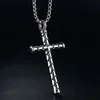 Candle Cross Pendant Couple Necklaces Women Mens Stainless Steel Jewelry for Neck Fashion Christmas Gifts for Girlfriend Wholesale