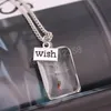 Collier pendentif en cristal ovale de pissenlit à la mode et exquis pour les femmes cadeau d'anniversaire de bijoux de lettre de souhait personnalisé