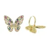 Pierścienie ślubne Hiphop Butterfly Areneble For Men Women Rainbow CZ Pierścień Bling CZ Paved Biżuteria Drop Fashion 231101