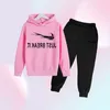 Bambini039s Set di abbigliamento set di semi sportivi per ragazzi e ragazze con cappuccio di felpa con cappuccio per pista per pista per tracce a 2 pezzi set 47511782