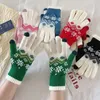 Cinq doigts gants couleurs hiver épaissir chaud mode double couche bigh épaissi étudiant cyclisme écran tactile tous les doigts femme cadeau 231101