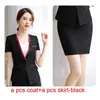 Zweiteiliges Kleid IZICFLY Sommerstil Business Slim Rock Anzüge Formelle Uniform Designs Büroset für Damen Arbeitskleidung