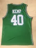 Lycée Concord Academy Jersey 40 Shawn Kemp Chemise de basket-ball College University All Ing Team Couleur Vert pour les fans de sport Respirant Pur