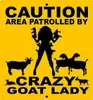 Uomo Donna Regalo Farm Targa in metallo Attenzione Area pattugliata da Crazy Goat Lady Poster Farm Courtyard Home Bar Decorazione da parete 6x8 pollici4361620