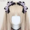 Suprimentos de festa 2023 harajuku muitas cores headwear preto bowknot hairpin japonês doce macio menina legal lolita jkfashion rosa arco