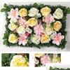装飾的な花の花輪装飾花40x60cmシルク人工ローズグリーン植物結婚式の装飾クリスマス装飾ベビーショーDHPG8