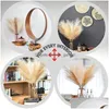 Decoratieve Bloemen Kransen Decoratieve Bloemen 39Inch Pluizige Kunstmatige Pampas Gras Bloem Voor Decor Boho Boeket Bruiloft Thuis Chris Dhzqj