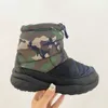 Designer crianças crianças sapatos engrossar pelúcia bota de neve meninos meninas pele impermeável peludo camo botas de inverno bebê crianças face para baixo botas sapatos tornozelo joelho NF tênis