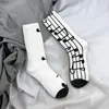 Men's Socks Funny Crazy Sock For Men Musical Note Hip Hop Vintage Interesting Happy Quality Pattern Printed Boys Crew Compression