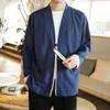 Chaquetas para hombre Abrigo con tapeta con costura abierta Cárdigan de moda para hombre Abrigos elegantes de manga media Diseño retro Suave y cómodo