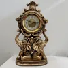 Orologi da tavolo Orologio meccanico con elefante in metallo vintage, movimento silenzioso, sedile, decorazione domestica di lusso, soggiorno in stile europeo