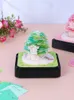 Decorative Objects Figurines 2024 Calendar Memo Pad With LED Lights Time Piece Creative Desk DIY Paper Carving Art Craft Desktop Decoration 231101