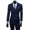 Mäns kostymer blazrar plus storlek 6xl-s jackapantsvest högkvalitativa män kostymer smala passform fast färg formell klänning kostym set affär bröllop tuxedos 231101