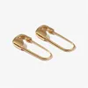 Orecchini a bottone in oro a forma di U Clip di carta Pin in metallo Orecchini color oro rosa Gioielli Pinna Gioielli minimalisti GC2429