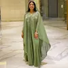 Ethnische Kleidung Muslimische Roben Damen Abaya Afrikanische Kleider für Frauen Sommer Chiffon Perle Langes Maxikleid Traditionell Plus Größe 230331