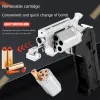 Coquille éjectée alliage Revolver jouet pistolet pliable fantôme Revolver rafale modèle jouet pistolet adulte cadeau d'anniversaire meilleure qualité