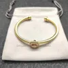 Bracelets de mai bracelet de charme de luxe designer femmes bijoux 4mm femme tête carrée couleur séparation bracelet bracelet boucle en argent sterling plaqué or rose 18 carats