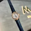 Relojes clásicos de la serie Pasha Relojes para mujer Reloj con anillo de diamantes integrado Reloj de cuarzo suizo Caja de acero 316L Correa de piel de becerro