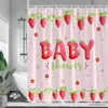 Zasłony prysznicowe kreskówki owoce wiśniowe zasłony prysznicowe wiśnie zielone zasłony drukarskie wodoodporne dekoracje na ścianę R231101