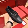 New Business Dress Leather Shoes British Low cut High end Casual Leather Shoes with Metal Buckle and Leather Pedal Feragamo size 38-46 NKC9 E6DW