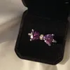 Anelli a grappolo Brillante Dolce stile sveglio Zircone cubico Papillon Per donna Anello Regolabile Regalo di compleanno Feste Appuntamento quotidiano Accessori per gioielli