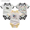 Tute Tute per neonato 3 pezzi Set di vestiti per neonato Tutina per bambina Kiddiezoom Abbigliamento 100% cotone Morbido pagliaccetto per neonato 0-12ML231101