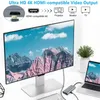 Docking station hub USB tipo C 10 in1 da tipo C a HDTV 4K Adattatore VGA RJ45 Lan Ethernet SD TF USB-C 3.0 Typec Jack da 3,5 mm Audio video per MacBook Pro OTG