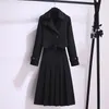 Abiti da lavoro oversize 4xl da ufficio gonna a pieghe media set da due pezzi da donna elegante blazer corto giacche gonne a trapezio completo primavera autunno