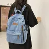 Backpack Multi Pocket Fashion Dżins Kobiet Plecak Męska kobieta laptop college plecak Trenda fajna dziewczyna Kawaii Travel Student School Bag 231031