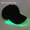 Berretti Berretto con visiera unisex Cappello Moda Tinta unita LED Luminoso Baseball Festa di Natale