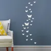 Stickers muraux 12pcslot 3D papillon miroir autocollant décalcomanie art amovible décoration de mariage chambre d'enfants 231101
