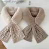 Lenços 2023 lenços de inverno para mulheres fofos de lã tricô lenços de pescoço cruzado cor sólida colar grosso de pelúcia pescoço bandana feminino scarl231101