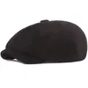 BERETS HT3726 BERETS Vintage Artist Painter Beret Hat Autumn Winter Hat Women Solid Sboy Cap Men Retro Octagonal Hat Flat Cap 231031