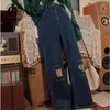 Frauen Jeans Blau Frau Hohe Taille Y2k Streetwear Vintage Frauen 2023 Hosen Denim Weibliche Kleidung Koreanische Mode Kleidung