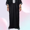 Etniska kläder muslimska man kaftan marockanska män jalabiya dubai jubba thobe bomull lång skjorta avslappnad ungdom svart mantel arab kläder ps size1464111