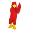 Costume da mascotte aquila rossa ad alte prestazioni di alta qualità, Natale, Halloween, vestito da festa, personaggio dei cartoni animati, vestito da carnevale, vestito unisex