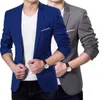 Męskie garnitury Blazers marka swobodna jesień wiosna moda szczupła kurtka marynarska panowie Blazer One Buzt Masculino Ubranie M3XL 231031