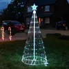 ديكورات عيد الميلاد 110V-240V PLUD SINGERSHOW CONE TREENT TREENT TREE LED YART LED LED LED LIGH