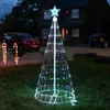 Christmas Decorations 110V-240V Plug Animated Lightshow Cone Christmas Tree LED Yard Light LED String Lights Waterproof IP44 for Christmas