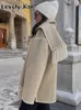 Giacche da donna Cappotto vintage in lana tinta unita per donna Elegante cappotto monopetto autunnale con sciarpa Capispalla femminile di lusso High Street 231101