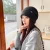 Berets Herbst Damen Gestrickte Beanie Hüte Casual Plain Baumwolle Slouchy Beanies Für Damen Koreanischen Stil Mode Skullies